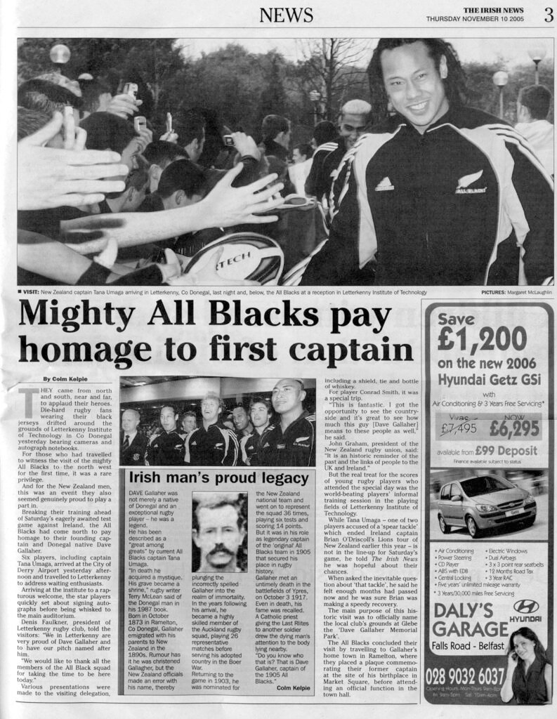 Article on ABs visit to Donegal.